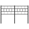 Metallinen sängynpääty musta 140 cm