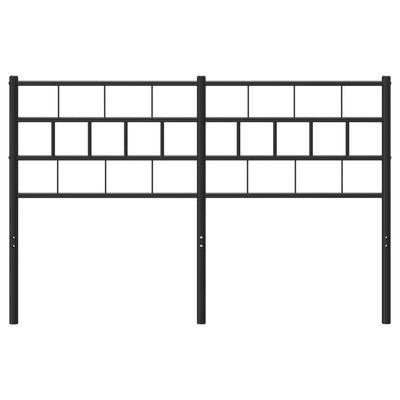 Metallinen sängynpääty musta 140 cm