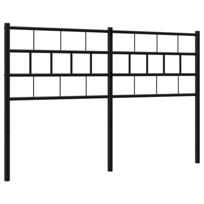 Metallinen sängynpääty musta 140 cm