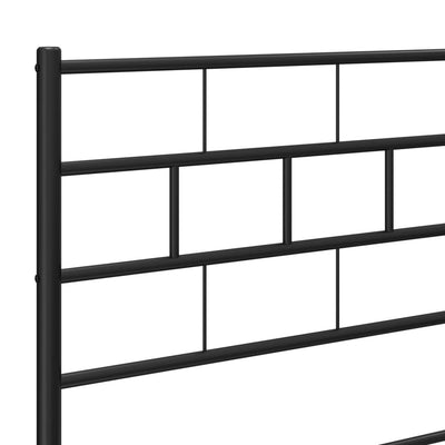 Metallinen sängynpääty musta 140 cm
