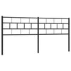 Metallinen sängynpääty musta 160 cm