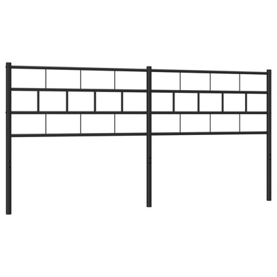 Metallinen sängynpääty musta 160 cm
