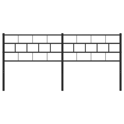 Metallinen sängynpääty musta 160 cm