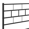 Metallinen sängynpääty musta 160 cm
