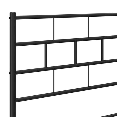 Metallinen sängynpääty musta 160 cm