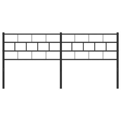 Metallinen sängynpääty musta 180 cm
