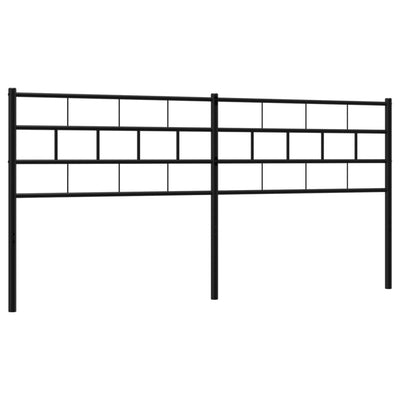 Metallinen sängynpääty musta 200 cm