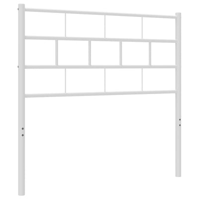 Metallinen sängynpääty valkoinen 80 cm