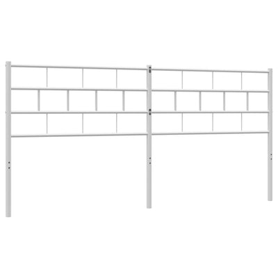Metallinen sängynpääty valkoinen 180 cm