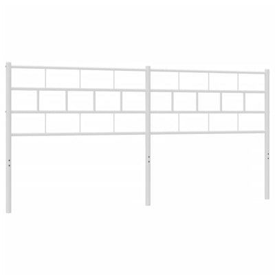 Metallinen sängynpääty valkoinen 200 cm