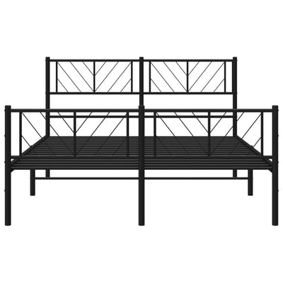 Metallisängynrunko ilman patjaa päätylevy musta 160x200 cm