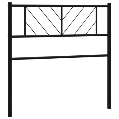 Metallinen sängynpääty musta 107 cm