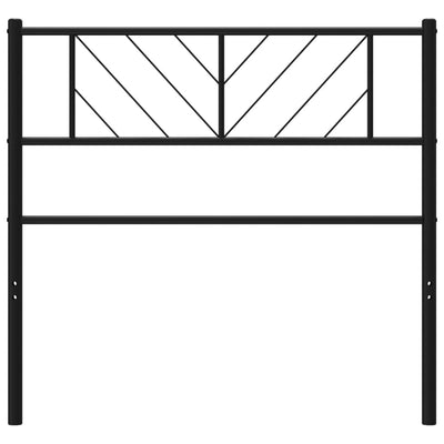 Metallinen sängynpääty musta 107 cm