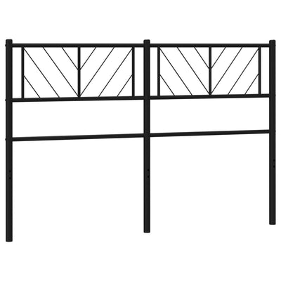 Metallinen sängynpääty musta 150 cm