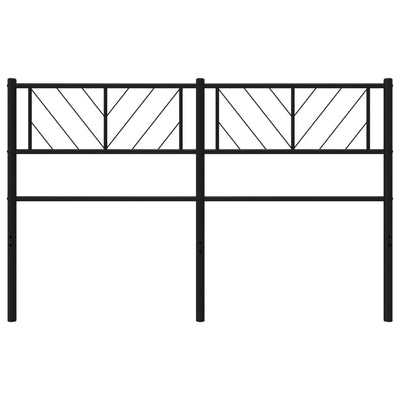 Metallinen sängynpääty musta 150 cm
