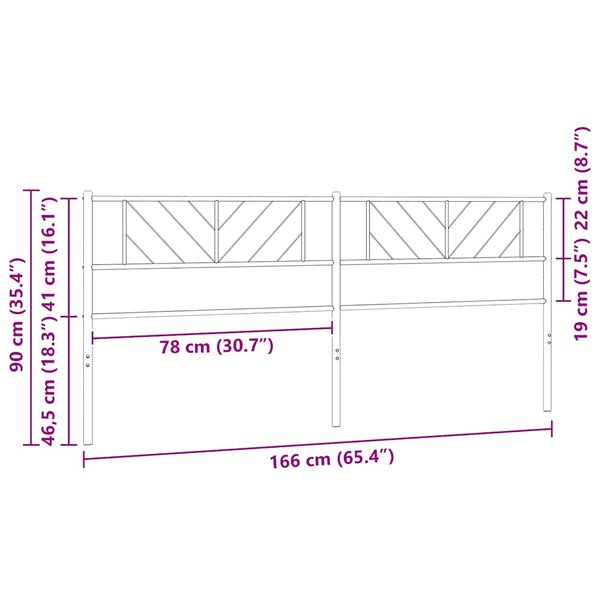 Metallinen vaihtopääty musta 160 cm