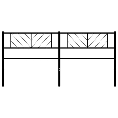 Metallinen sängynpääty musta 193 cm