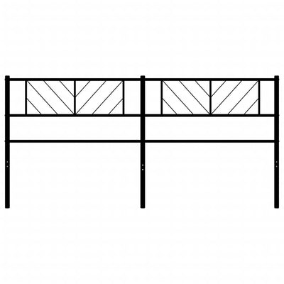 Metallinen sängynpääty musta 200 cm