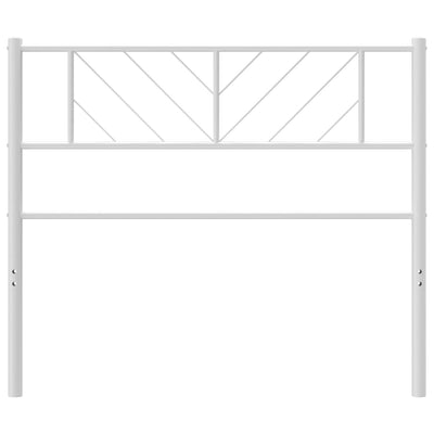Metallinen sängynpääty valkoinen 75 cm