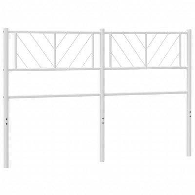 Metallinen sängynpääty valkoinen 140 cm