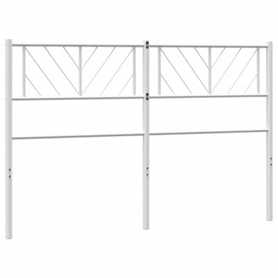 Metallinen sängynpääty valkoinen 140 cm