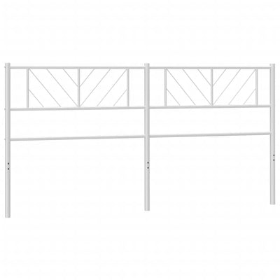 Metallinen sängynpääty valkoinen 160 cm