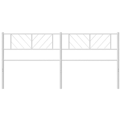 Metallinen sängynpääty valkoinen 160 cm