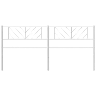 Metallinen sängynpääty valkoinen 180 cm