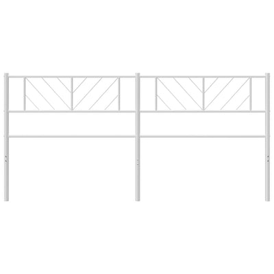 Metallinen sängynpääty valkoinen 193 cm