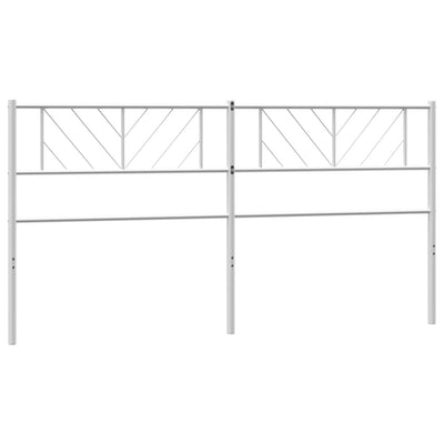 Metallinen sängynpääty valkoinen 200 cm