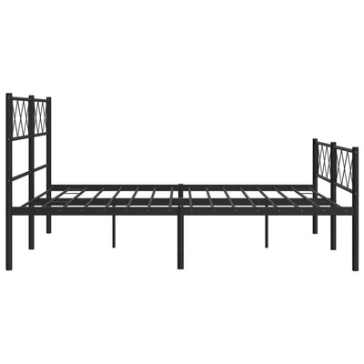 Metallisängynrunko ilman patjaa päätylevy musta 160x200 cm