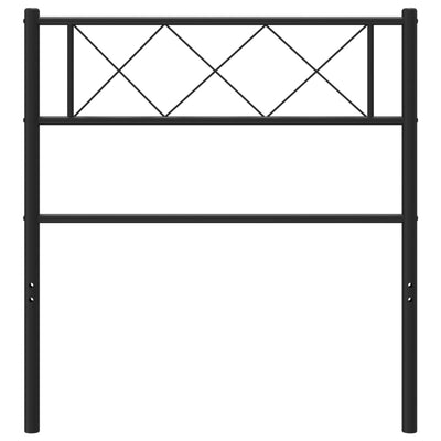 Metallinen sängynpääty musta 80 cm