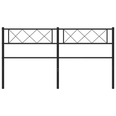 Metallinen sängynpääty musta 135 cm