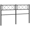 Metallinen sängynpääty musta 140 cm
