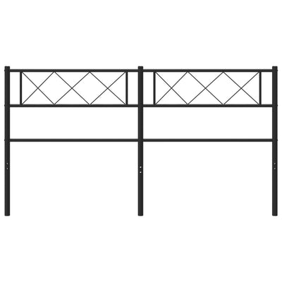 Metallinen sängynpääty musta 140 cm