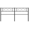 Metallinen sängynpääty musta 160 cm