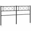 Metallinen sängynpääty musta 160 cm