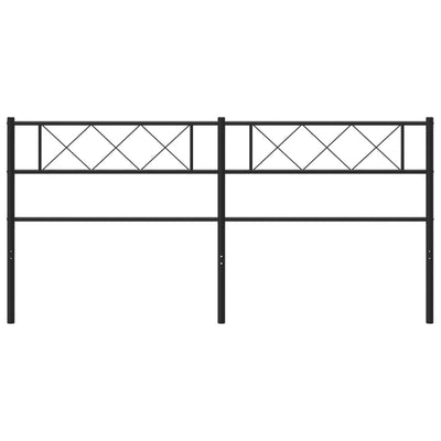 Metallinen sängynpääty musta 180 cm