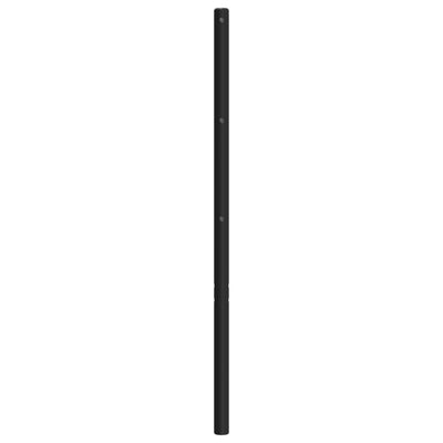 Metallinen sängynpääty musta 180 cm