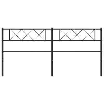 Metallinen sängynpääty musta 200 cm