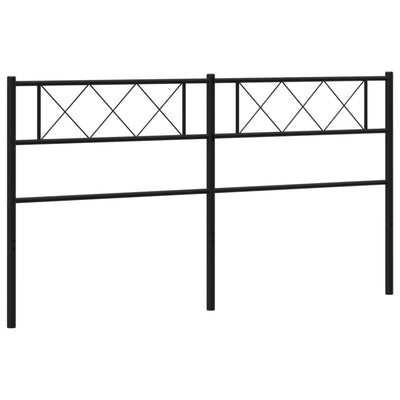 Metallinen sängynpääty musta 200 cm