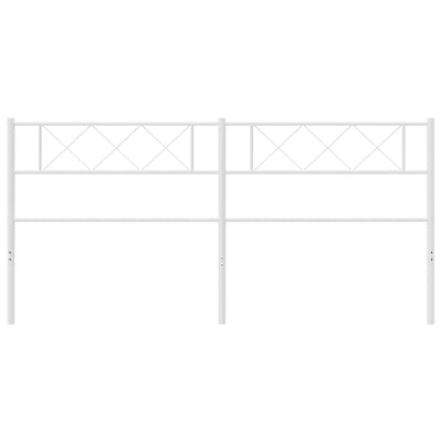 Metallinen sängynpääty valkoinen 160 cm