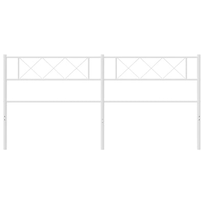 Metallinen sängynpääty valkoinen 193 cm