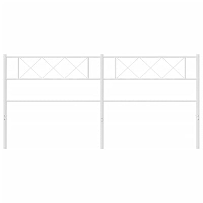 Metallinen sängynpääty valkoinen 200 cm