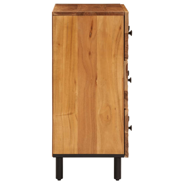 Sivukaapit 2 kpl 60x33x75 cm täysi akasiapuu