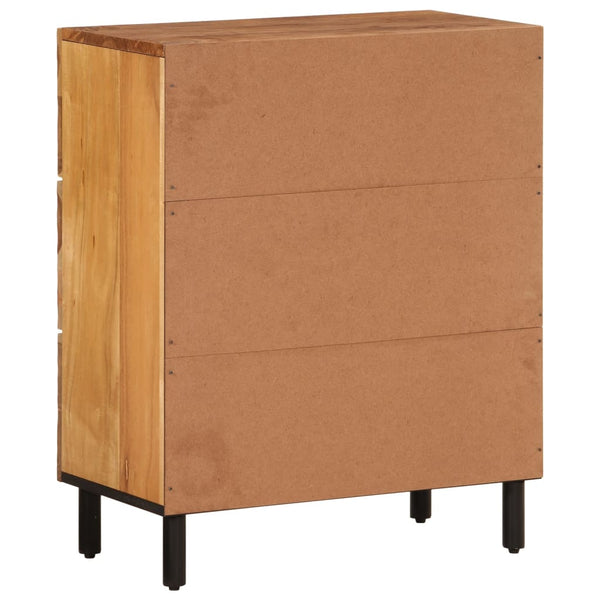 Sivukaapit 2 kpl 60x33x75 cm täysi akasiapuu