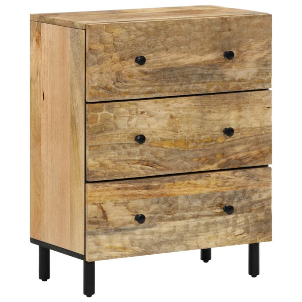 Sivukaapit 3 kpl 60x33x75 cm täysi mangopuu