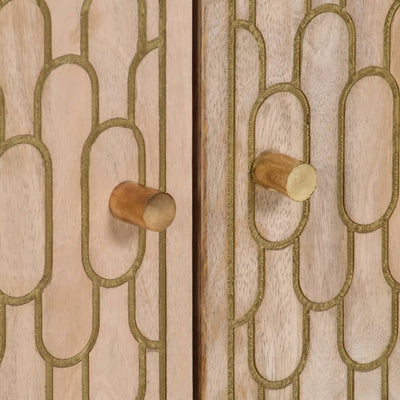 Sivukaapit 3 kpl 60x33x75 cm täysi mangopuu