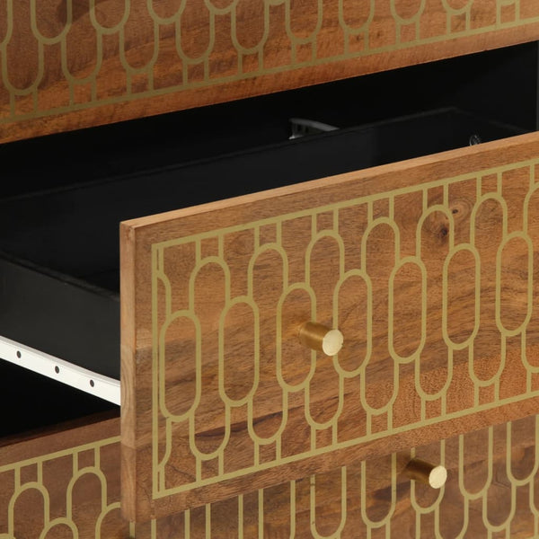 3 kpl sivukaappeja, koko 60x33x75 cm, valmistettu mangopuusta