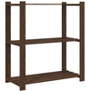 Säilytysteline 3 tasoa ruskea 80x38x90 cm täysi mänty